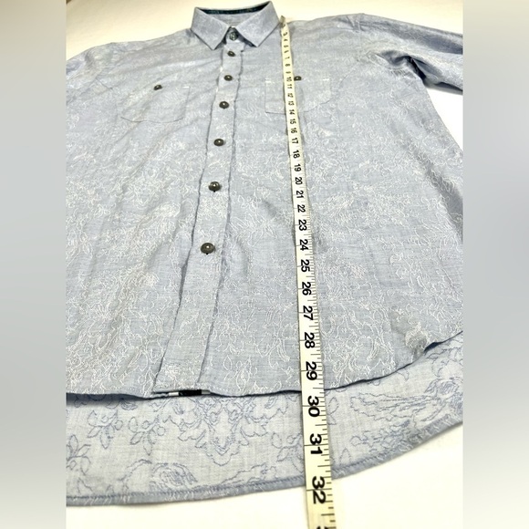 EIGHT‎ X PREMIUM Men’s Embroidered Button Down Paisley Blue Buckle Exclusive M - Picture 16 of 16